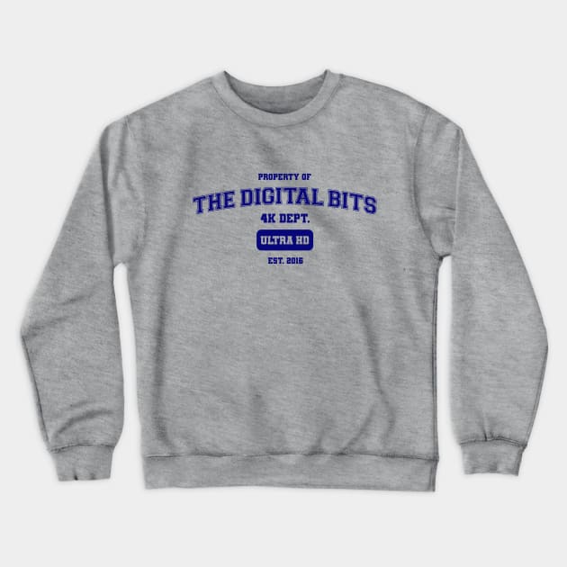 The Digital Bits 4K Athletics - Blue on Light Crewneck Sweatshirt by TheDigitalBits